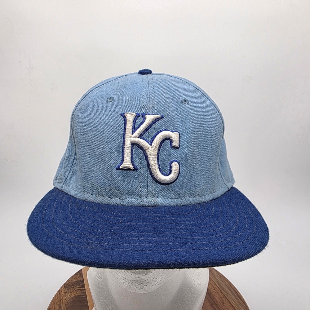 Kansas City Royals New Era 59FIFTY Fitted Hat 7 3/8 Blue MLB Baseball Cap